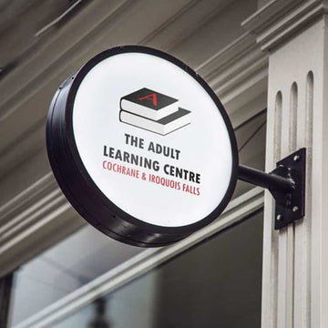 Round Blade Light Box Illuminated Signage for Building Exterior